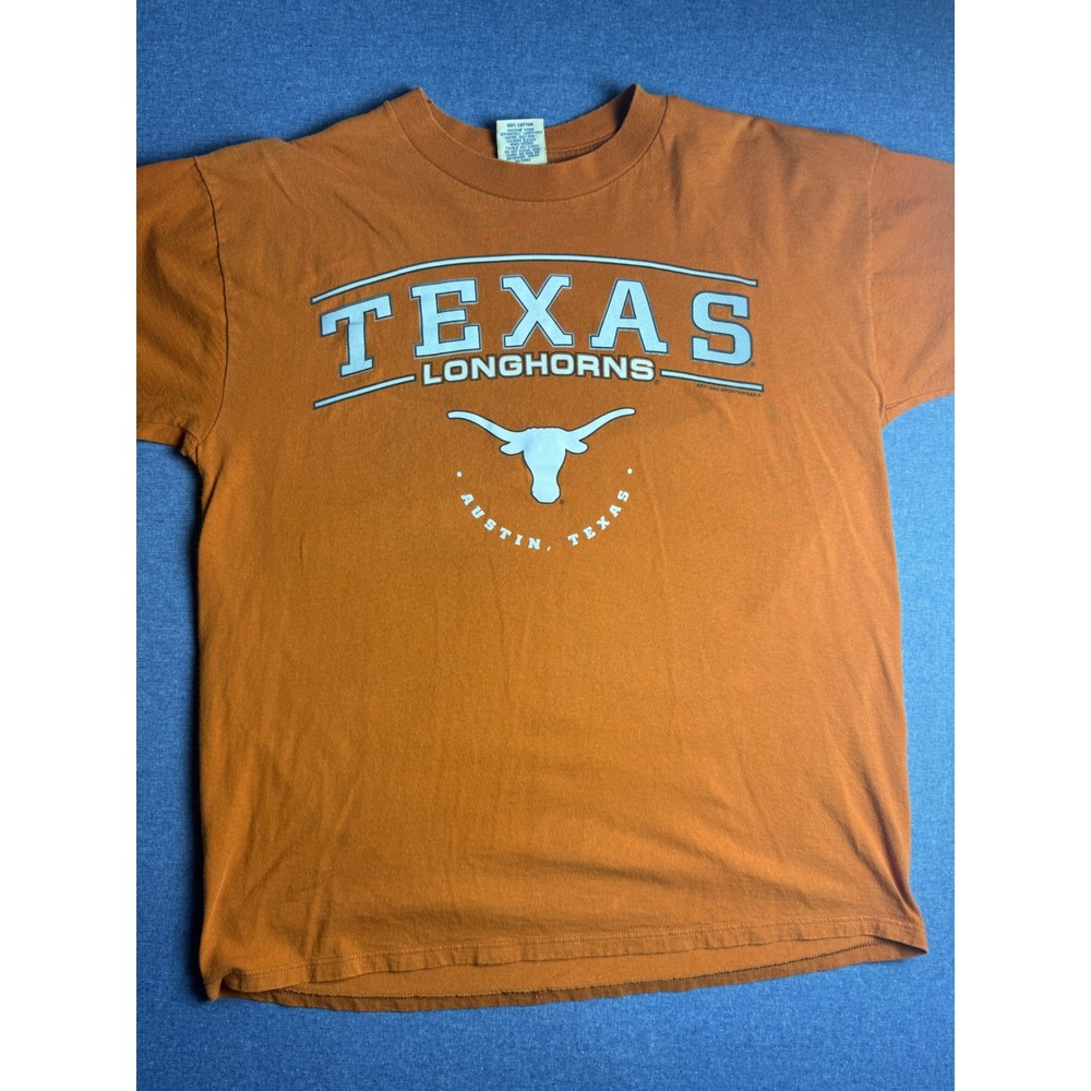 Vintage Red Oak Texas Longhorns T-Shirt Burnt Orange Single Stitch Made in USA L